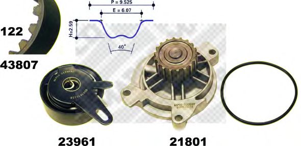 Water Pump & Timing Belt Kit 41839