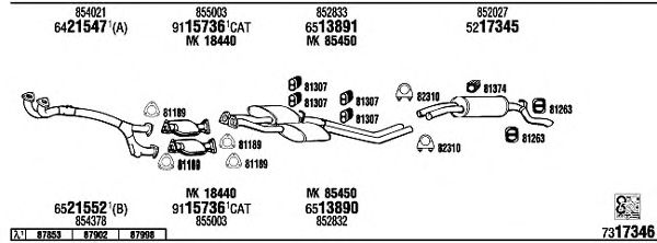 Exhaust System OP73128