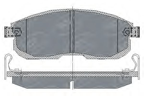 Комплект тормозных колодок, дисковый тормоз SP 153
