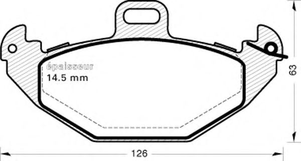 Комплект тормозных колодок, дисковый тормоз 442