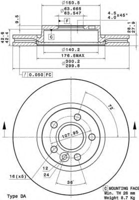 Fren diski BV 8769