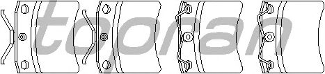 Комплект тормозных колодок, дисковый тормоз 104 091