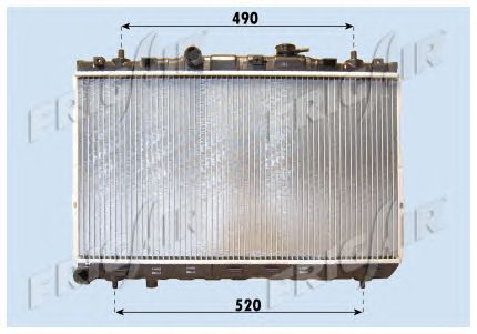 Radiator, engine cooling 0128.3099