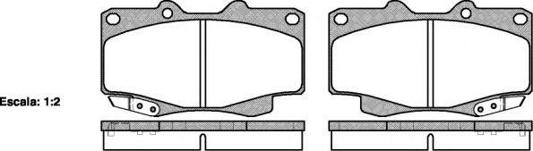 Комплект тормозных колодок, дисковый тормоз P2153.22