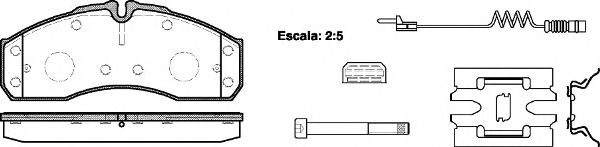 Комплект тормозных колодок, дисковый тормоз P7513.22