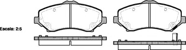 Kit de plaquettes de frein, frein à disque P13593.02