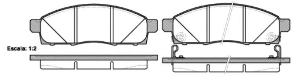 Kit de plaquettes de frein, frein à disque P15343.02