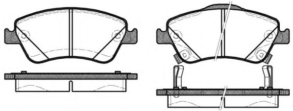 Комплект тормозных колодок, дисковый тормоз P12103.02