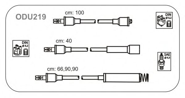 Комплект проводов зажигания ODU219