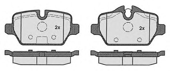 Комплект тормозных колодок, дисковый тормоз 854.0