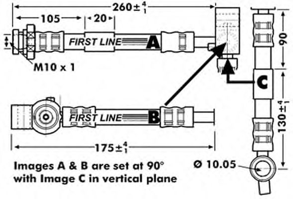 Tubo flexible de frenos FBH7148