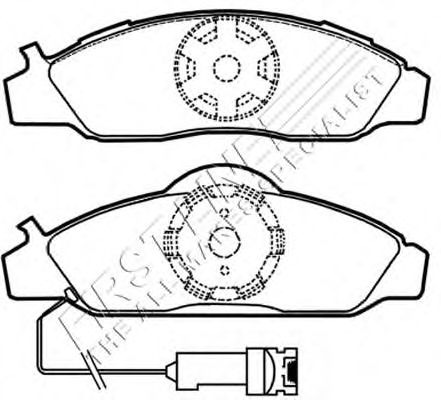 Комплект тормозных колодок, дисковый тормоз FBP3258