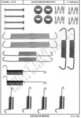 Kit d'accessoires, plaquette de frein à disque FMK3145