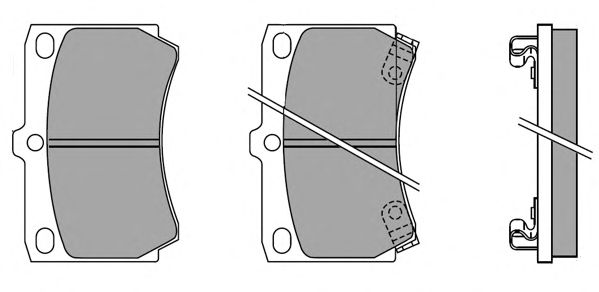Kit de plaquettes de frein, frein à disque FBP-0304