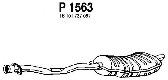 Silencieux arrière P1563