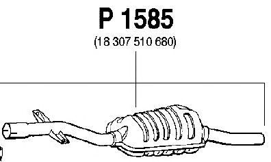 Средний глушитель выхлопных газов P1585