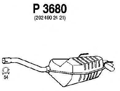 Глушитель выхлопных газов конечный P3680