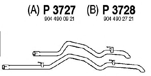 Tubo gas scarico P3728