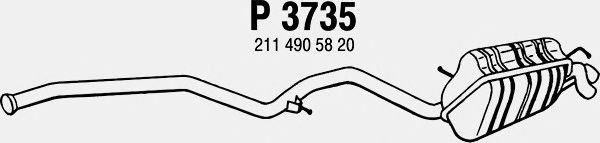 Глушитель выхлопных газов конечный P3735