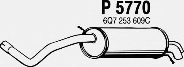 Глушитель выхлопных газов конечный P5770