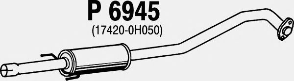 Средний глушитель выхлопных газов P6945