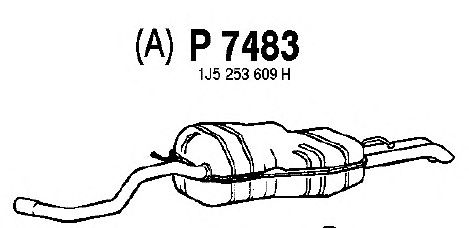 Silenziatore posteriore P7483
