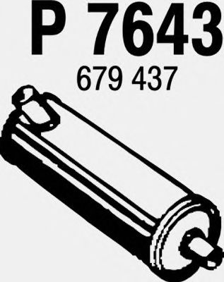 Глушитель выхлопных газов конечный P7643