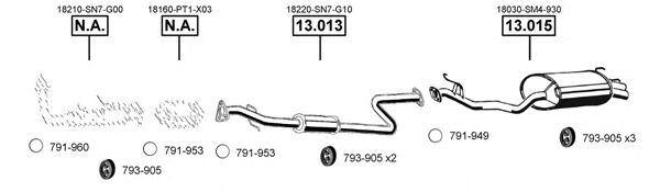 Exhaust System HO130180