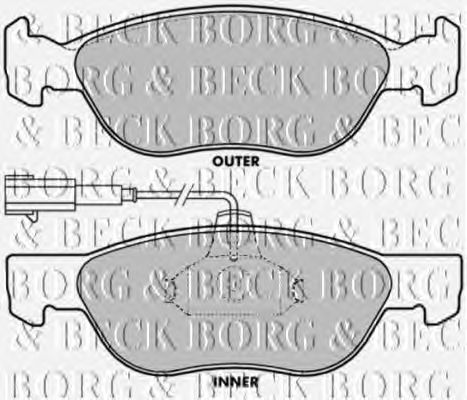 Комплект тормозных колодок, дисковый тормоз BBP1387