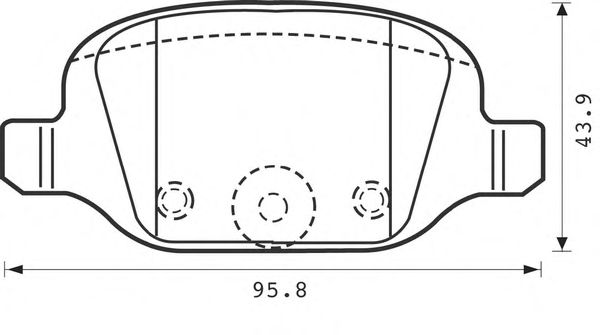 Комплект тормозных колодок, дисковый тормоз 573019J