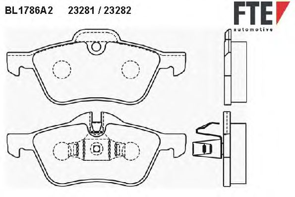 Brake Pad Set, disc brake BL1786A2