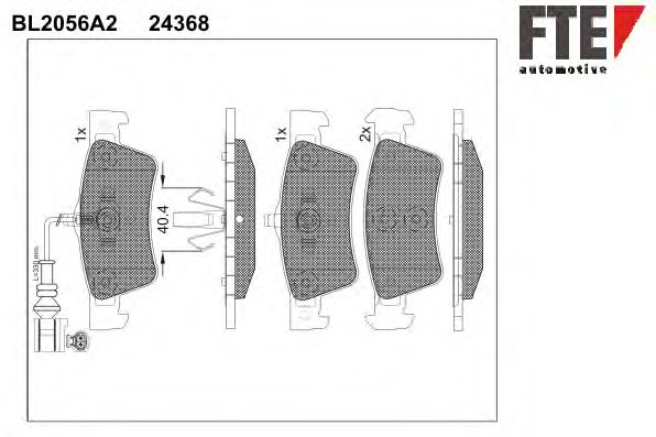 Brake Pad Set, disc brake BL2056A2