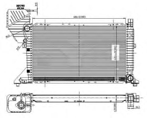 Radiator, engine cooling 721-0010