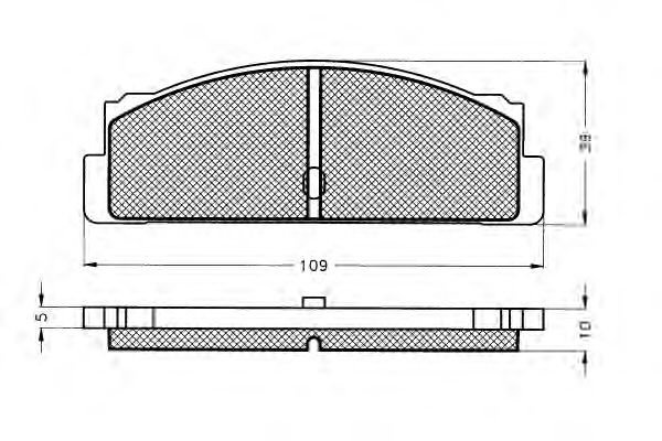 Комплект тормозных колодок, дисковый тормоз 7.119