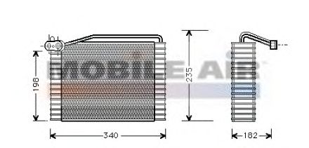 Evaporador, ar condicionado 6003V142