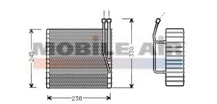 Evaporador, aire acondicionado 6021V012