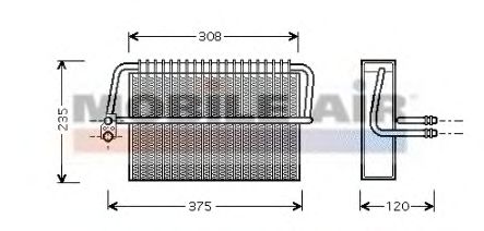 Evaporador, ar condicionado 6030V326