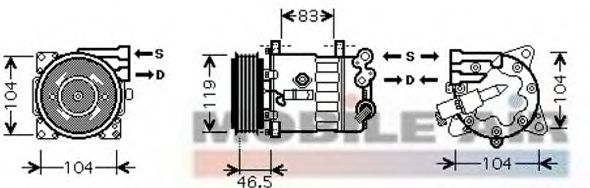 Compressor, air conditioning 6040K325