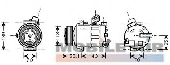Compressor, ar condicionado 6058K285