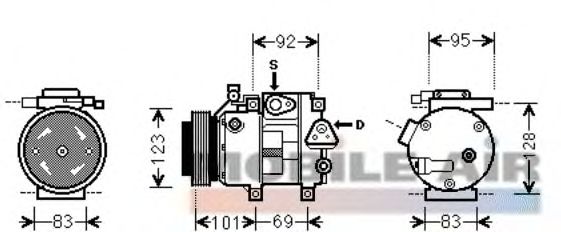Compressor, airconditioning 6082K214