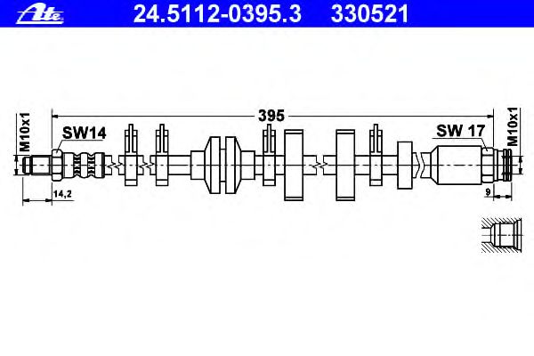 Tubo flexible de frenos 24.5112-0395.3