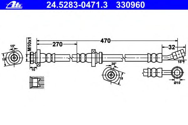 Tubo flexível de travão 24.5283-0471.3