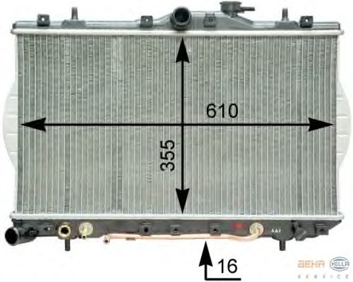 Radiator, engine cooling 8MK 376 762-051