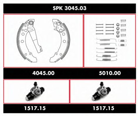 Brake Set, drum brakes SPK 3045.03