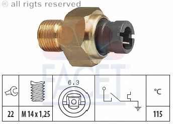 Temperature Switch, coolant warning lamp 7.4041