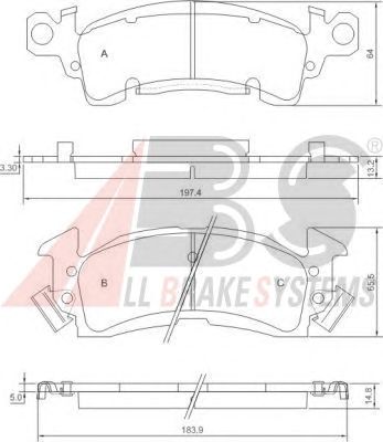 Brake Pad Set, disc brake 38052