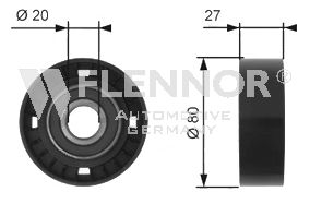 Deflection/Guide Pulley, v-ribbed belt FS99407