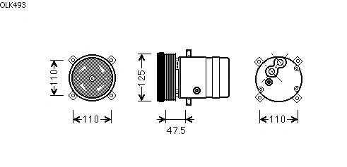 Compressor, ar condicionado OLK493