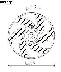 Ventilador, refrigeración del motor PE7552