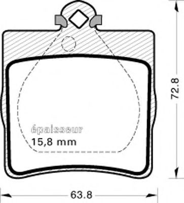 Комплект тормозных колодок, дисковый тормоз 542